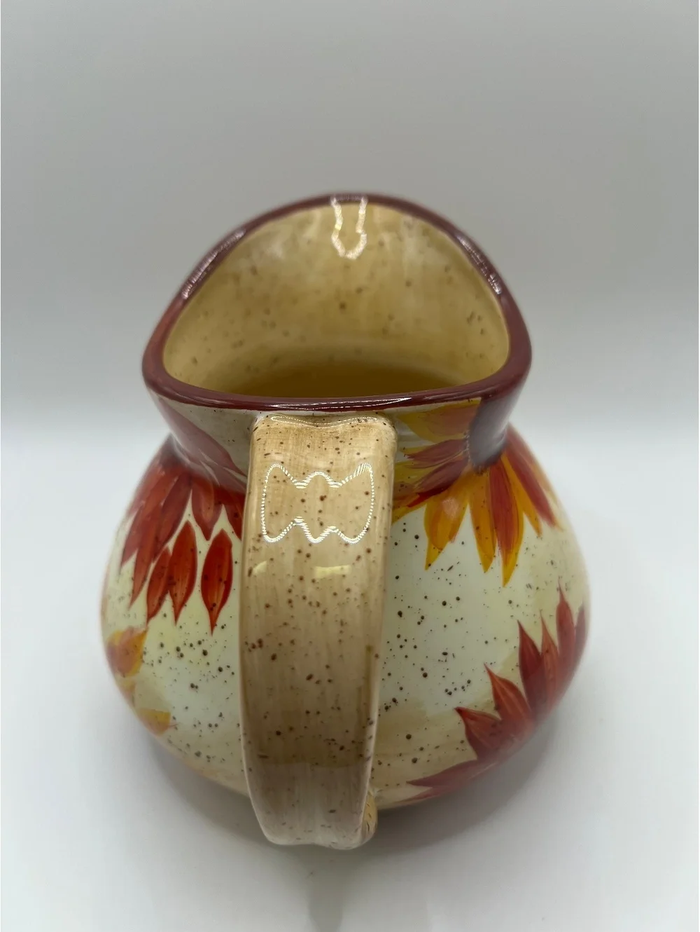 Evening Sun Fall Sunflower Autumn Thanksgiving Pfaltzgraff Creamer 5 1/2” tall